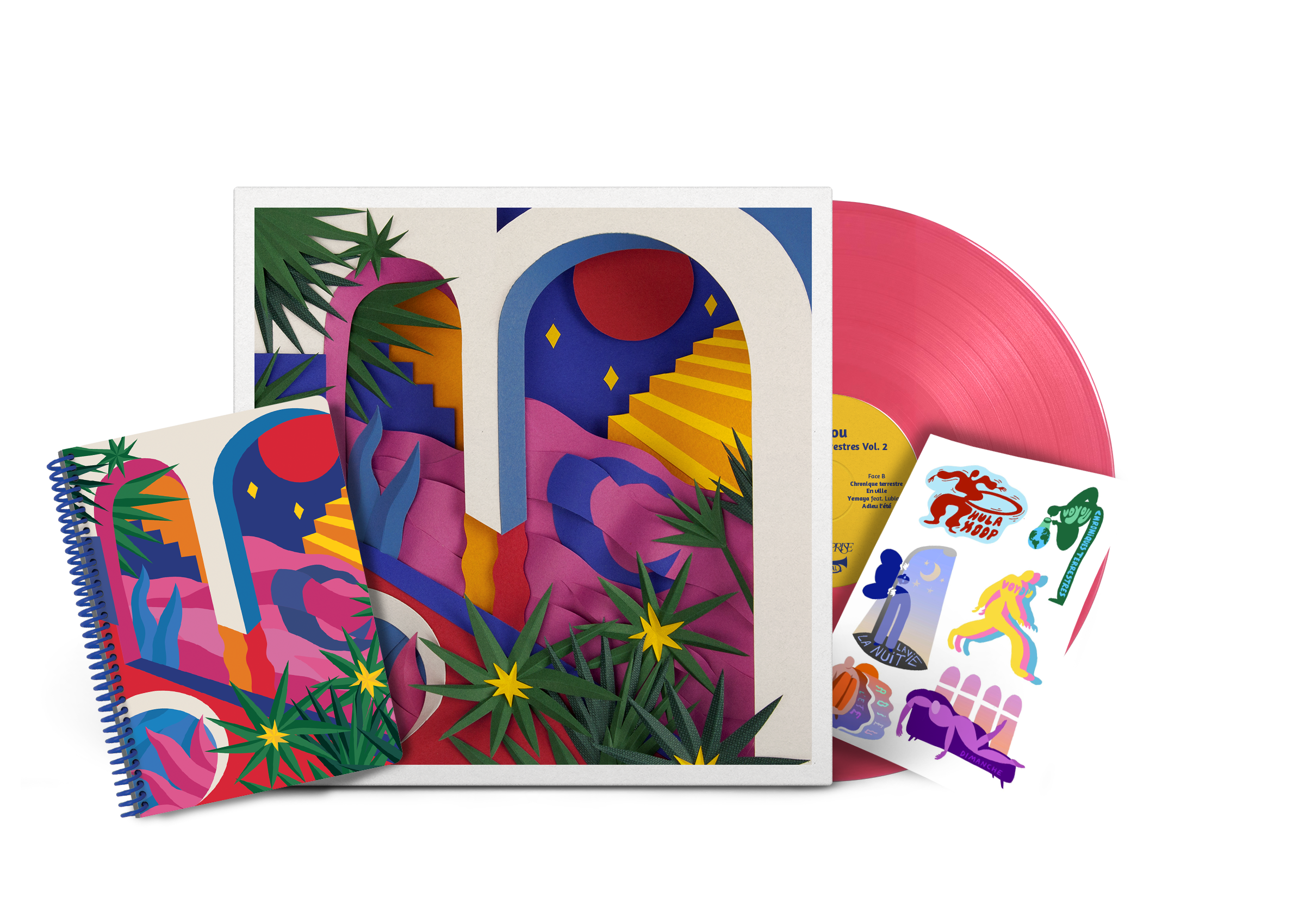 Vinyle “Chroniques terrestres vol.2“ + Carnet Voyou X Papier Tigre