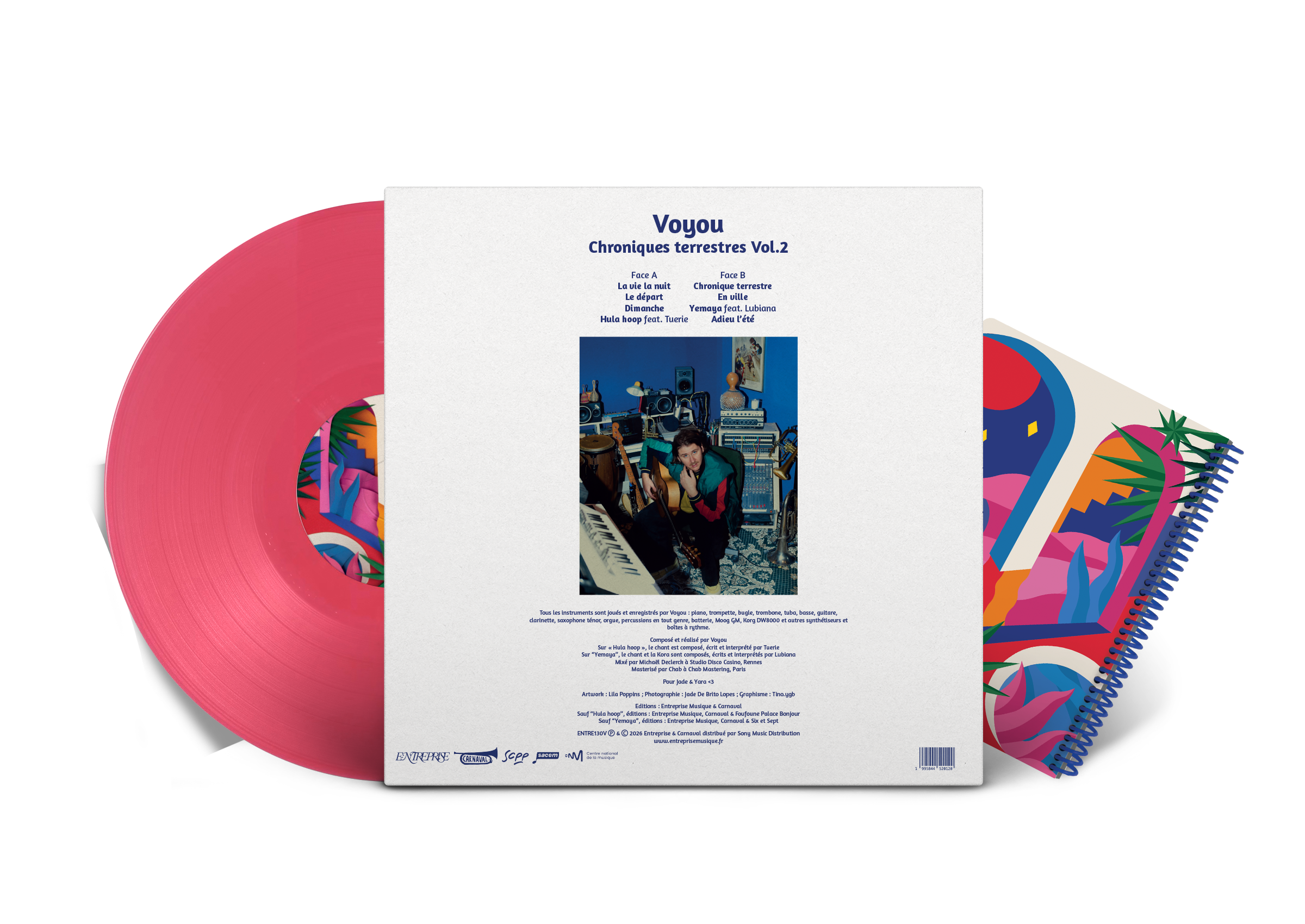 Vinyle “Chroniques terrestres vol.2“ + Carnet Voyou X Papier Tigre